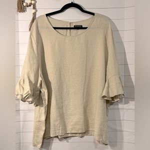 For Cynthia 3X Ecru Blouse